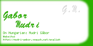 gabor mudri business card